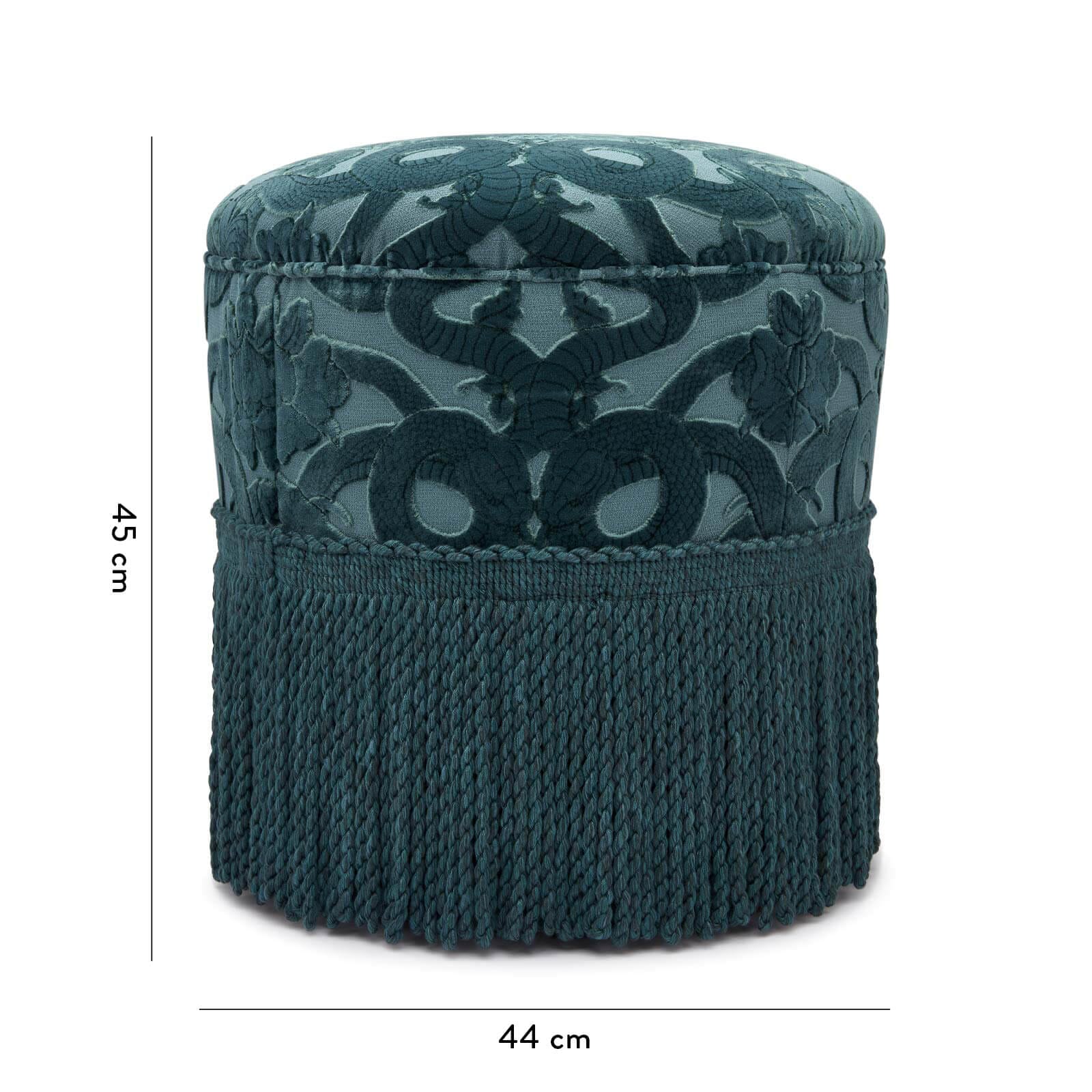 ANACONDA Cut-Velvet Bottoman - Petrol - Image 3